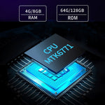 مقاوم للماء والغبار والصدمات IP68، أندرويد 10.0 معالج MT6771 ثماني النواة، يدعم GPS/WiFi/BT/NFC، قابس المملكة المتحدة، 8 بوصة 4GB+64GB