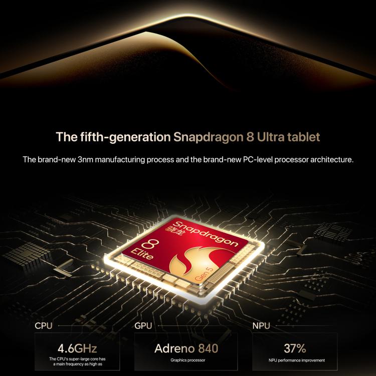 جهاز لوحي Honor MagicPad3 Pro بشاشة 13.3 بوصة واي فاي، 12 جيجابايت + 512 جيجابايت، MagicOS 10.0، Qualcomm Snapdragon 8 Lite Gen5 ثماني النواة، 12 جيجابايت + 512 جيجابايت