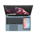 حاسوب محمول UNIWA ULAP Q15ZR، 8GB+512GB، شاشة مزدوجة 15.6 بوصة و7 بوصة، ويندوز 11، إنتل ألدر ليك N100 ثماني النواة، قابس أستراليا، 8GB+512GB
