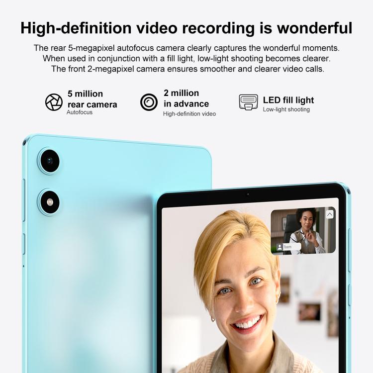 تابلت Teclast P50 Mini واي فاي، 4 جيجابايت + 128 جيجابايت، 8.7 بوصة أندرويد 15 Unisoc T606 ثماني النواة، P50 Mini