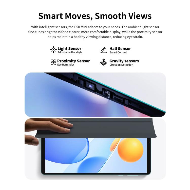تابلت Teclast P50 Mini واي فاي، 4 جيجابايت + 128 جيجابايت، 8.7 بوصة أندرويد 15 Unisoc T606 ثماني النواة، P50 Mini