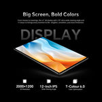 تابلت Teclast T60 Pro 4G LTE، 8 جيجابايت + 128 جيجابايت، 12 بوصة أندرويد 15 MediaTek Helio G99 ثماني النواة، يدعم شريحتي اتصال، T60 Pro