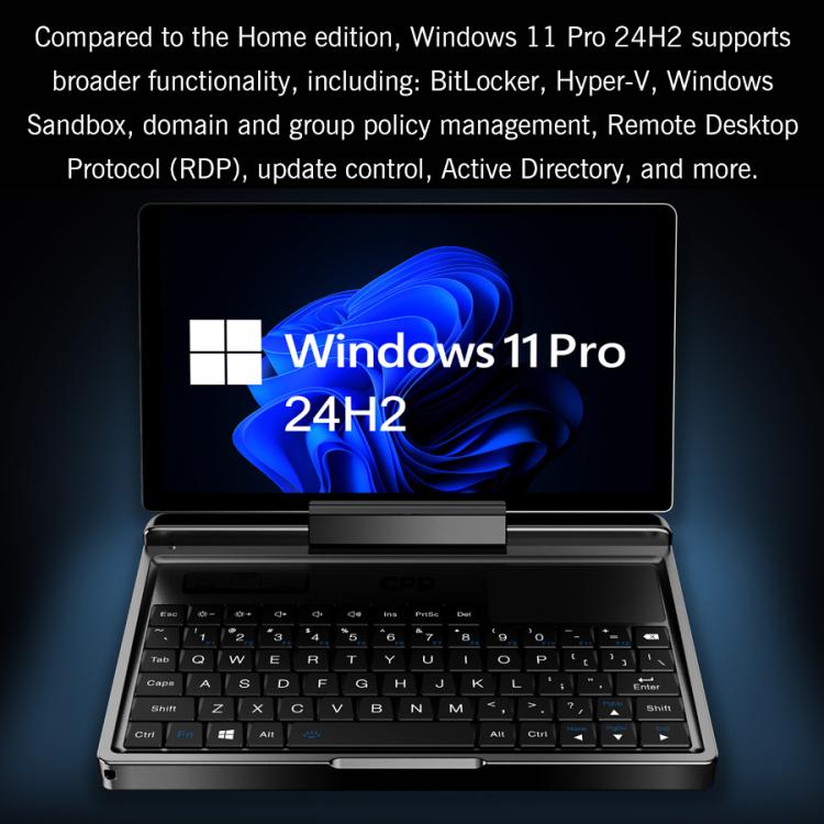 جهاز GPD MicroPC 2 محمول للألعاب، 16GB+512GB، شاشة 7 بوصة، Windows 11 Pro، معالج Intel N250، قابس أمريكي، WMC2573AU، WMC2573EU، WMC2573UK، WMC2573US