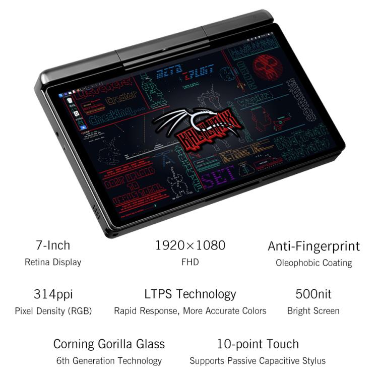 جهاز GPD MicroPC 2 محمول للألعاب، 16GB+512GB، شاشة 7 بوصة، Windows 11 Pro، معالج Intel N250، قابس أمريكي، WMC2573AU، WMC2573EU، WMC2573UK، WMC2573US