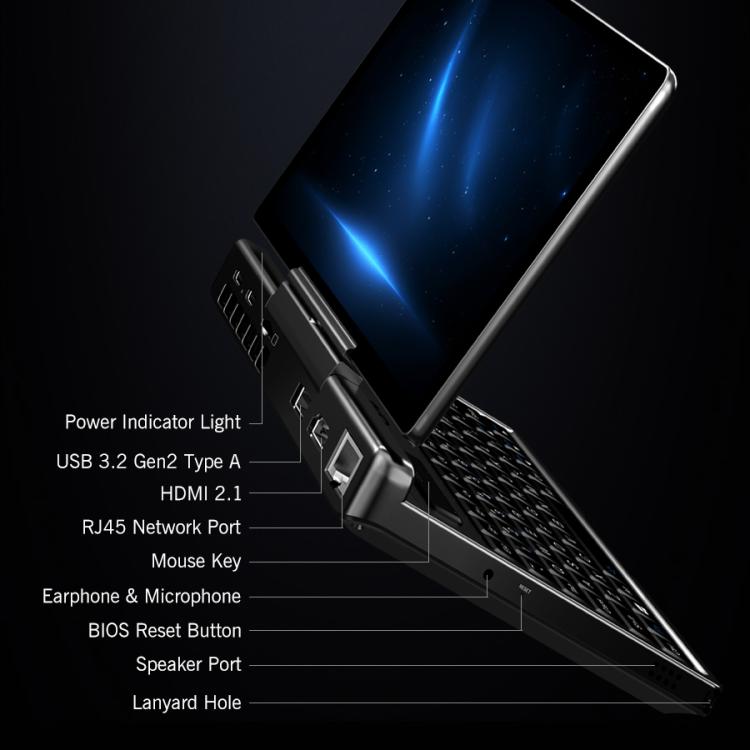 جهاز GPD MicroPC 2 محمول للألعاب، 16GB+512GB، شاشة 7 بوصة، Windows 11 Pro، معالج Intel N250، قابس أمريكي، WMC2573AU، WMC2573EU، WMC2573UK، WMC2573US