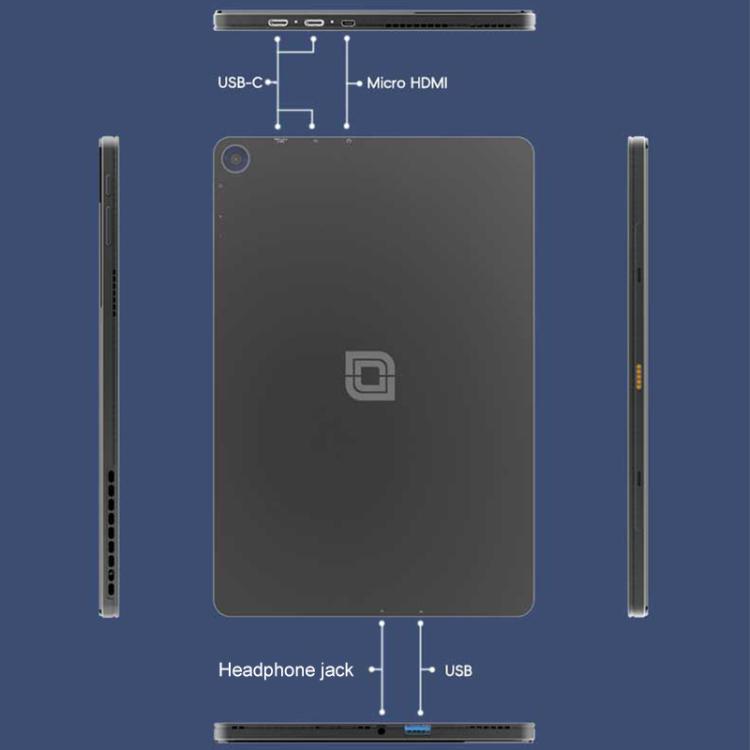 جهاز لوحي Jumper EZpad V10 Plus، 8 جيجابايت + 128 جيجابايت، 10.1 بوصة، نظام ويندوز 11، معالج إنتل بنتيوم جولد 6500Y ثنائي النواة، قابس أمريكي، 8 جيجابايت + 128 جيجابايت