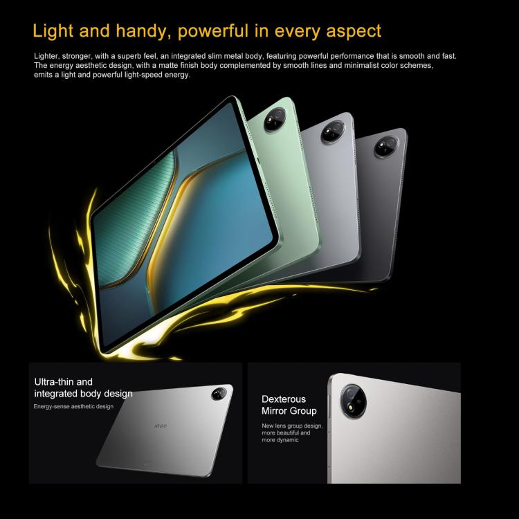جهاز لوحي iQOO Pad5 بشاشة 12.1 بوصة، 16 جيجابايت + 512 جيجابايت، OriginOS 5 مع معالج MediaTek Dimensity 9300+ ثماني النواة، 16 جيجابايت + 512 جيجابايت