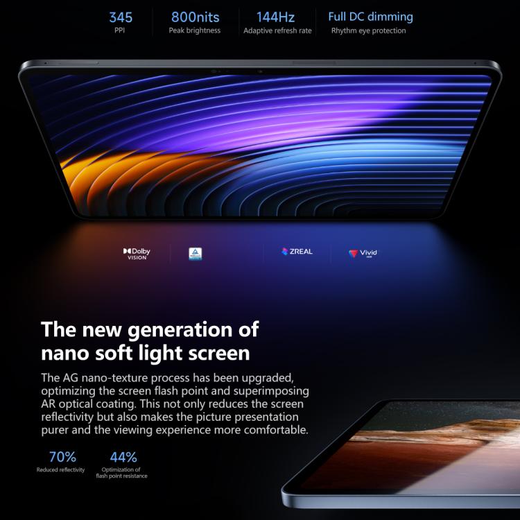 شاومي باد 8 برو 11.2 بوصة، 16 جيجابايت + 512 جيجابايت، HyperOS 3 مع معالج كوالكوم سنابدراجون 8 إيليت ثماني النواة، 16 جيجابايت + 512 جيجابايت