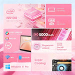 حاسوب محمول GXMO T152J 15.6 بوصة، بدون ذاكرة، ويندوز 11 برو، إنتل سيليرون N5100 رباعي النواة، يدعم فتح القفل ببصمة الإصبع، قابس الولايات المتحدة، بدون ذاكرة، قابس الولايات المتحدة