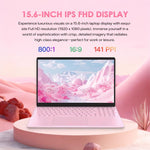 حاسوب محمول GXMO T152J بشاشة 15.6 بوصة، بدون ذاكرة، ويندوز 11 برو، إنتل سيليرون N5100 رباعي النواة، يدعم فتح القفل ببصمة الإصبع، قابس أستراليا، بدون ذاكرة، قابس أستراليا
