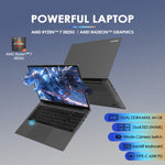 حاسوب محمول GXMO G156 15.6 بوصة، 16GB+512GB، ويندوز 11، AMD Ryzen 7 5825U ثماني النواة، يدعم فتح القفل ببصمة الإصبع، قابس الولايات المتحدة، 32GB+1TB