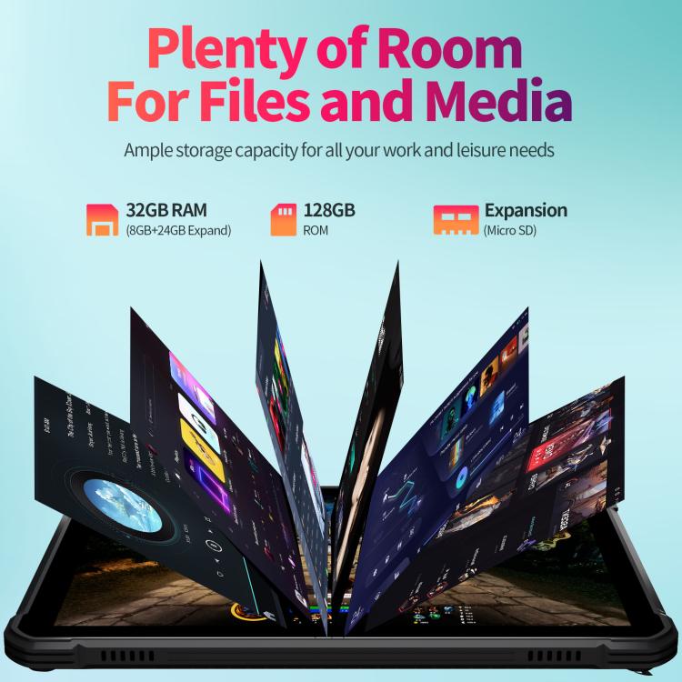 جهاز لوحي متين مقاوم للماء UNIWA UTAB R1040 IP67، 8GB+128GB، شاشة 10.1 بوصة أندرويد 15 معالج Mediatek MT8786 ثماني النواة، شبكة: 4G، قابس أمريكي، UTAB R1040