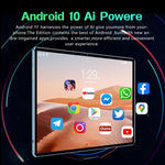 جهاز لوحي BDF P70 بشاشة 10.1 بوصة 4G LTE، 6GB+128GB، أندرويد 10 معالج MTK6750 ثماني النواة، يدعم شريحتي اتصال، قابس بريطاني، 8GB+256GB، قابس بريطاني