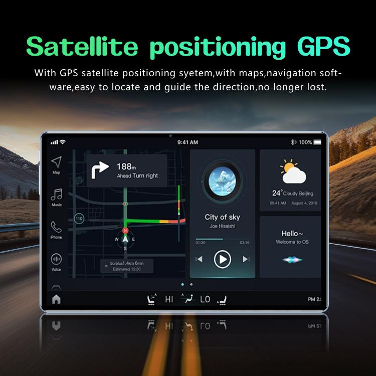 جهاز لوحي BDF P70 بشاشة 10.1 بوصة 4G LTE، 6GB+128GB، أندرويد 10 معالج MTK6750 ثماني النواة، يدعم شريحتي اتصال، قابس بريطاني، 8GB+256GB، قابس بريطاني
