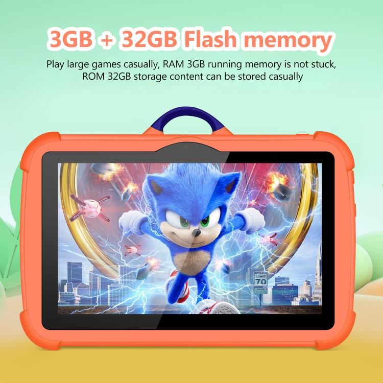 جهاز لوحي للأطفال BDF C8 بشاشة 7 بوصة واي فاي، 1GB+16GB، أندرويد 8.1 MTK6735 ثماني النواة، قابس الولايات المتحدة، 3GB+32GB