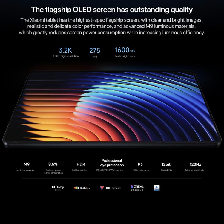 جهاز Xiaomi Pad 7 Ultra بشاشة 14 بوصة، 12GB+512GB، نظام HyperOS 2، معالج XRING O1 3nm بعشرة أنوية، 12GB+512GB