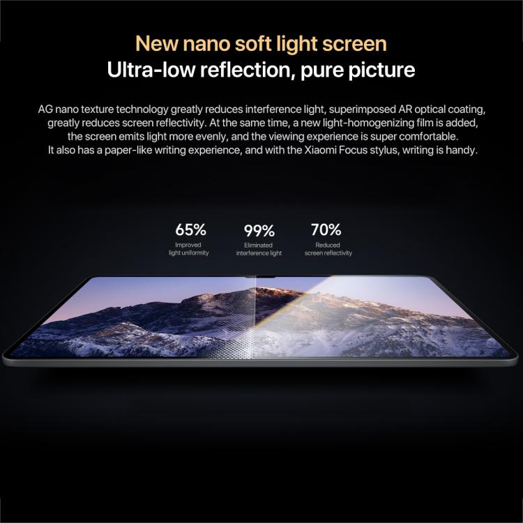جهاز Xiaomi Pad 7 Ultra بشاشة 14 بوصة، 12GB+512GB، نظام HyperOS 2، معالج XRING O1 3nm بعشرة أنوية، 12GB+512GB