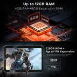 جهاز HOTWAV Tab R8 اللوحي المقاوم IP68/IP69K، 4GB+128GB، شاشة 10.1 بوصة أندرويد 14 مع معالج Unisoc T606 ثماني النواة، شبكة 4G، النسخة العالمية مع Google Play، قابس الاتحاد الأوروبي، Tab R8