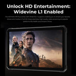 جهاز لوحي متين HOTWAV Tab R9 Plus بمعيار IP68/IP69K، 8 جيجابايت + 512 جيجابايت، شاشة 11 بوصة، أندرويد 14، Unisoc T7280 ثماني النواة، شبكة 4G، النسخة العالمية مع Google Play، قابس الاتحاد الأوروبي، Tab R9 Plus