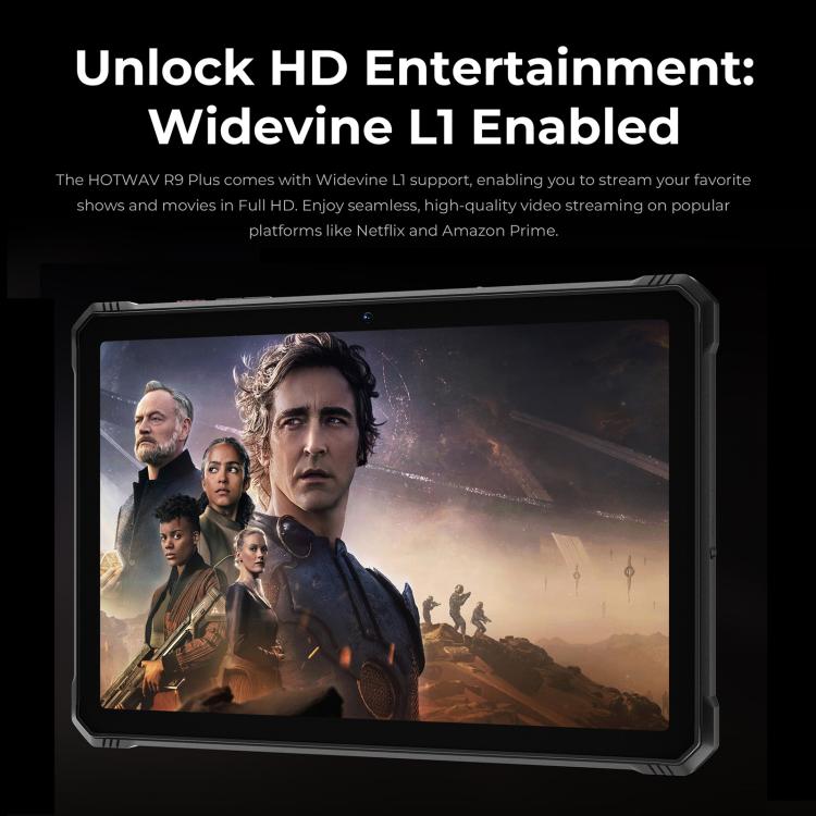جهاز لوحي متين HOTWAV Tab R9 Plus بمعيار IP68/IP69K، 8 جيجابايت + 512 جيجابايت، شاشة 11 بوصة، أندرويد 14، Unisoc T7280 ثماني النواة، شبكة 4G، النسخة العالمية مع Google Play، قابس الاتحاد الأوروبي، Tab R9 Plus