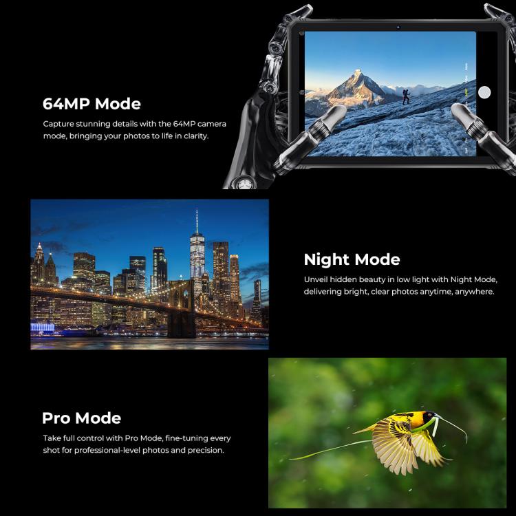 جهاز لوحي متين HOTWAV Tab R9 Ultra بمعيار IP68/IP69K، 8 جيجابايت + 512 جيجابايت، شاشة 11 بوصة، أندرويد 15، Unisoc T8200 ثماني النواة، شبكة 5G، النسخة العالمية مع Google Play، قابس الاتحاد الأوروبي، Tab R9 Ultra