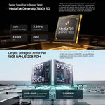 جهاز لوحي متين Ulefone Armor Pad 5 Ultra، 12 جيجابايت + 512 جيجابايت، شاشة 11 بوصة، أندرويد 15، MediaTek Dimensity 7400X ثماني النواة، شبكة 5G، قابس الاتحاد الأوروبي، Armor Pad 5 Ultra