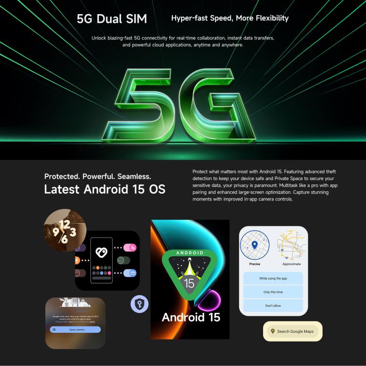 جهاز لوحي متين Ulefone Armor Pad 5 Ultra، 12 جيجابايت + 512 جيجابايت، شاشة 11 بوصة، أندرويد 15، MediaTek Dimensity 7400X ثماني النواة، شبكة 5G، قابس الاتحاد الأوروبي، Armor Pad 5 Ultra