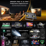 جهاز لوحي متين Ulefone Armor Pad 5 Ultra، 12 جيجابايت + 512 جيجابايت، شاشة 11 بوصة، أندرويد 15، MediaTek Dimensity 7400X ثماني النواة، شبكة 5G، قابس الاتحاد الأوروبي، Armor Pad 5 Ultra