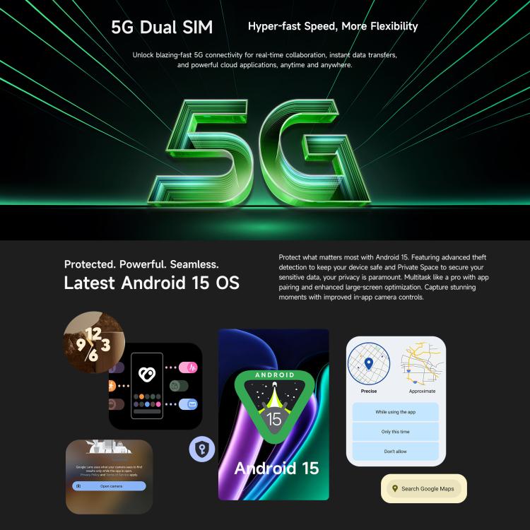 جهاز لوحي متين Ulefone Armor Pad 5 Pro، 12 جيجابايت + 512 جيجابايت، شاشة 11 بوصة، أندرويد 15، MediaTek Dimensity 7400X ثماني النواة، شبكة 5G، قابس الاتحاد الأوروبي، Armor Pad 5 Pro