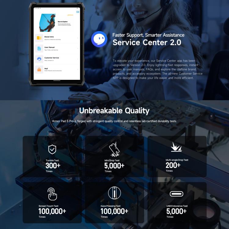 جهاز لوحي متين Ulefone Armor Pad 5 Pro، 12 جيجابايت + 512 جيجابايت، شاشة 11 بوصة، أندرويد 15، MediaTek Dimensity 7400X ثماني النواة، شبكة 5G، قابس الاتحاد الأوروبي، Armor Pad 5 Pro