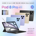 مجموعة جهاز لوحي Pad 8 Pro بشاشة 10.1 بوصة 4G LTE، 4GB+32GB، أندرويد 10 MT6755 ثماني النواة، مع لوحة مفاتيح / فأرة / حقيبة جلدية، قابس الاتحاد الأوروبي، قابس الاتحاد الأوروبي