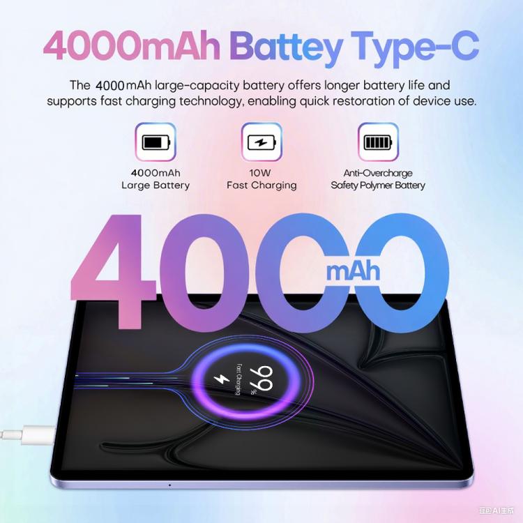 مجموعة جهاز لوحي Pad 8 Pro بشاشة 10.1 بوصة 4G LTE، 4GB+32GB، أندرويد 10 MT6755 ثماني النواة، مع لوحة مفاتيح / فأرة / حقيبة جلدية، قابس الاتحاد الأوروبي، قابس الاتحاد الأوروبي