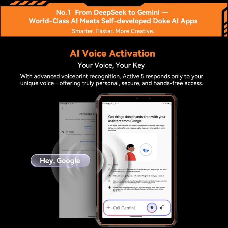 جهاز لوحي متين Blackview Active 5 بشبكة 4G، 8 جيجابايت + 128 جيجابايت، شاشة 8.68 بوصة، أندرويد 14، معالج Unisoc UMS9230E T615 ثماني النواة، النسخة العالمية مع Google Play، Active 5