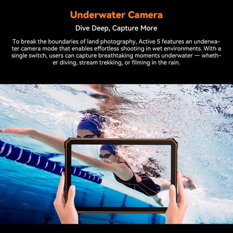 جهاز لوحي متين Blackview Active 5 بشبكة 4G، 8 جيجابايت + 128 جيجابايت، شاشة 8.68 بوصة، أندرويد 14، معالج Unisoc UMS9230E T615 ثماني النواة، النسخة العالمية مع Google Play، Active 5