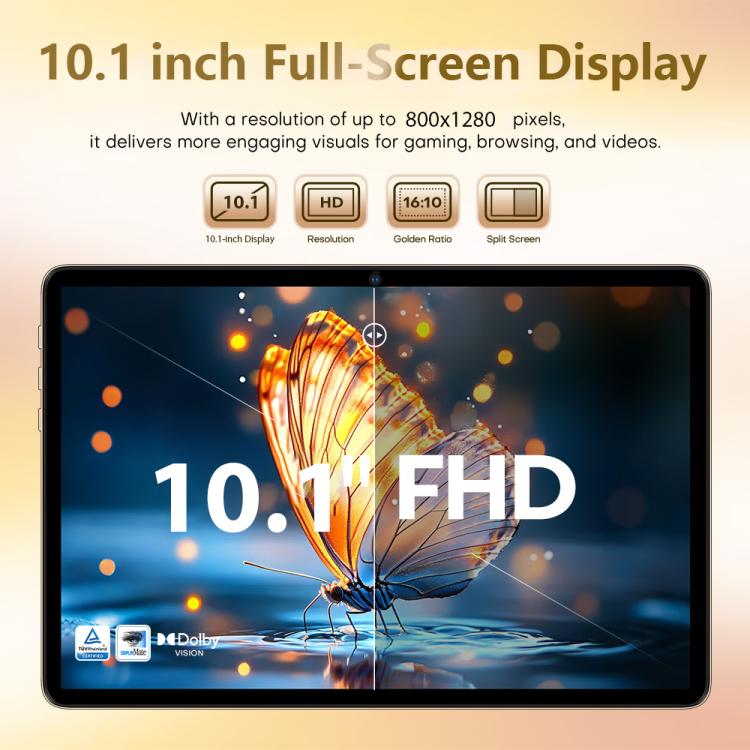 جهاز لوحي Pad 8 Ultra بشاشة 10.1 بوصة مع مكالمات هاتف 3G، 3GB+32GB، أندرويد 10 MTK6755 رباعي النواة، قابس الولايات المتحدة، قابس الولايات المتحدة