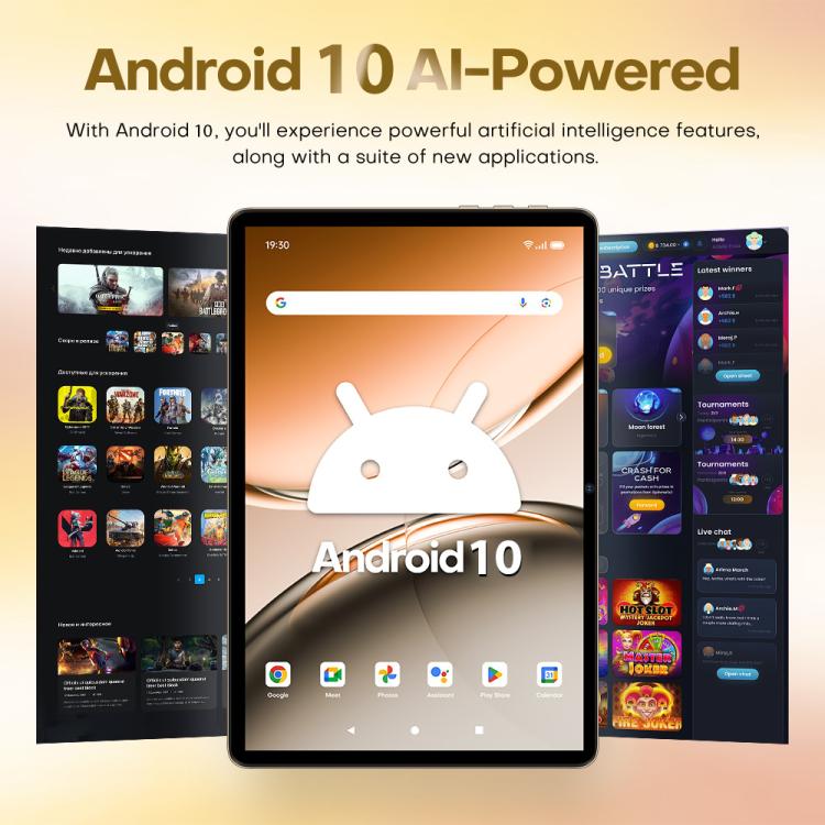تابلت باد 8 ألترا 10.1 بوصة مع مكالمات هاتف 3G، 3GB+32GB، أندرويد 10 معالج MTK6755 ثماني النواة، قابس أستراليا