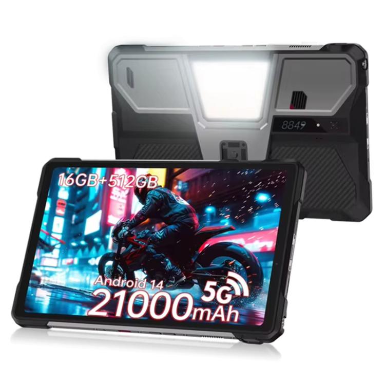 جهاز لوحي متين Unihertz 8849 Tank Pad وجهاز عرض، 16 جيجابايت + 512 جيجابايت، شاشة 10.95 بوصة، أندرويد 14، معالج Dimensity 8200 ثماني النواة، شبكة 5G، قابس الاتحاد الأوروبي، Tank Pad شبكة 5G