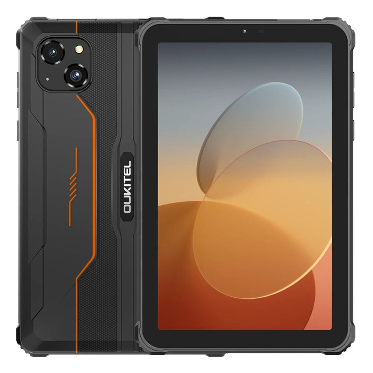 جهاز لوحي متين OUKITEL RT3 Pro 4G، مقاوم للماء والغبار IP68/IP69K، 4 جيجابايت + 128 جيجابايت، شاشة 8.0 بوصة، أندرويد 14، معالج MediaTek G81 ثماني النواة، يدعم شريحتي اتصال، قابس الاتحاد الأوروبي، RT3 Pro 4GB+128GB