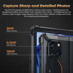 جهاز لوحي متين OUKITEL RT3 Pro 4G، مقاوم للماء والغبار IP68/IP69K، 4 جيجابايت + 128 جيجابايت، شاشة 8.0 بوصة، أندرويد 14، معالج MediaTek G81 ثماني النواة، يدعم شريحتي اتصال، قابس الاتحاد الأوروبي، RT3 Pro 4GB+128GB