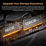جهاز لوحي متين OUKITEL RT3 Pro 4G، مقاوم للماء والغبار IP68/IP69K، 4 جيجابايت + 128 جيجابايت، شاشة 8.0 بوصة، أندرويد 14، معالج MediaTek G81 ثماني النواة، يدعم شريحتي اتصال، قابس الاتحاد الأوروبي، RT3 Pro 4GB+128GB