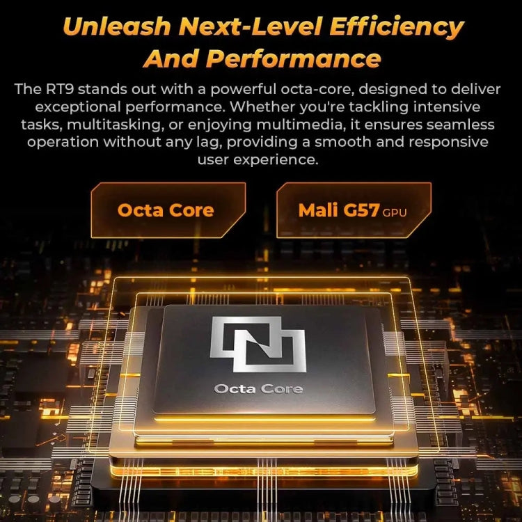 جهاز لوحي متين OUKITEL RT9 4G، مقاوم للماء والغبار IP68/IP69K، 6 جيجابايت + 256 جيجابايت، شاشة 11 بوصة، أندرويد 14، معالج Unisoc T606 ثماني النواة، يدعم شريحتي اتصال، قابس الاتحاد الأوروبي، RT9 6GB+256GB
