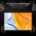 جهاز Teclast T70 اللوحي 4G LTE، 8GB+256GB، شاشة 14 بوصة أندرويد 14 مع معالج MediaTek Helio G99 ثماني النواة، يدعم شريحتي اتصال، T70