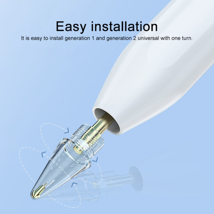 2 قطعة رأس قلم ستايلس إبرة ماسية كريستالية 5.0 لقلم Apple Pencil 1 / 2، 2 قطعة 5.0