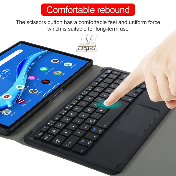 AM10-A Detachable Bluetooth Backlight Keyboard Ultrathin Horizontal Flip Leather Tablet Case with Touchpad & Holder for Lenovo M10 Plus 10.3 inch X606F, For Lenovo M10 Plus