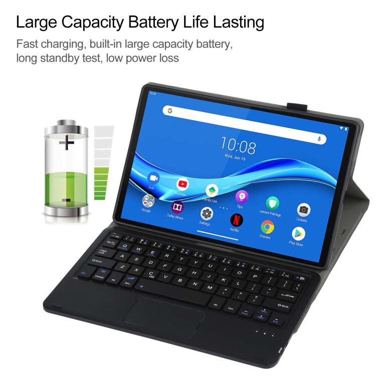 AM10-A Detachable Bluetooth Backlight Keyboard Ultrathin Horizontal Flip Leather Tablet Case with Touchpad & Holder for Lenovo M10 Plus 10.3 inch X606F, For Lenovo M10 Plus