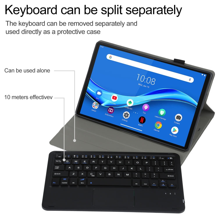 AM10-A Detachable Bluetooth Backlight Keyboard Ultrathin Horizontal Flip Leather Tablet Case with Touchpad & Holder for Lenovo M10 Plus 10.3 inch X606F, For Lenovo M10 Plus