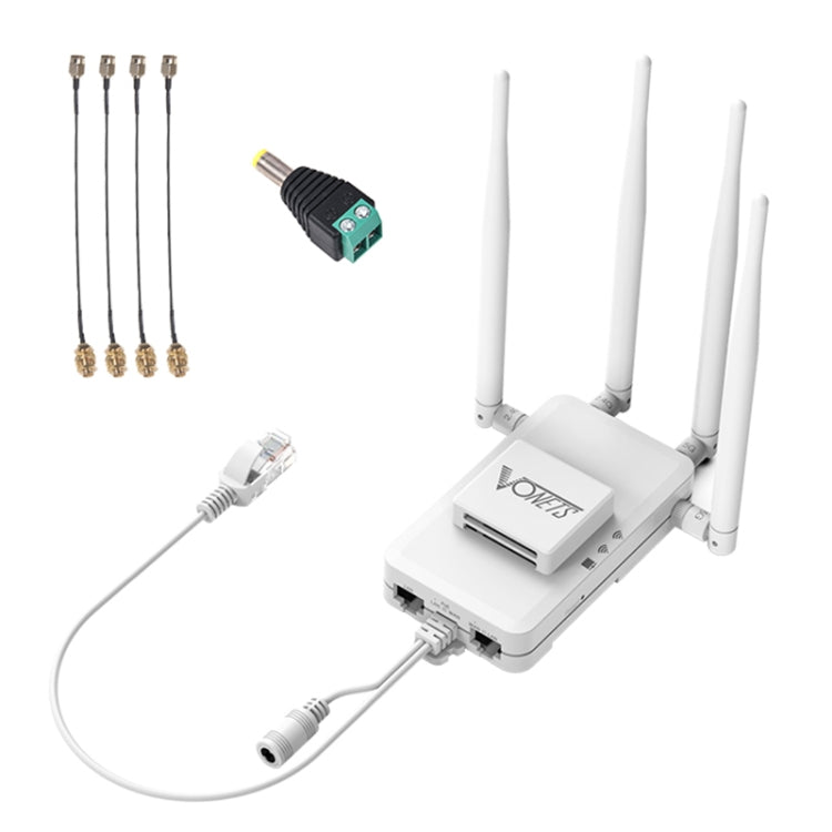 جسر لاسلكي VONETS VAR1200-H بسرعة 1200Mbps مع هوائيات خارجية مكرّر واي فاي ثنائي النطاق، مع 4 هوائيات + مجموعة محول تيار مستمر، VAR1200-H مع 4 هوائيات + مجموعة محول تيار مستمر
