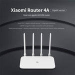 راوتر واي فاي شاومي أصلي 4A ذكي مع تحكم عبر تطبيق AC1200 بسرعة 1167 ميجابت، 128 ميجابايت، ثنائي النواة 2.4 جيجاهرتز و5 جيجاهرتز، منفذ إيثرنت جيجابت، مكرر لاسلكي مع 4 هوائيات، يدعم الويب وأندرويد وiOS، قابس أمريكي، 4A (معالج ثنائي النواة)