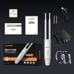 COMFAST CF-EW74 مكرر إشارة لاسلكي مقاوم للماء خارجي بتردد مزدوج 1200 ميجابت مع 2 هوائيات، CF-EW74
