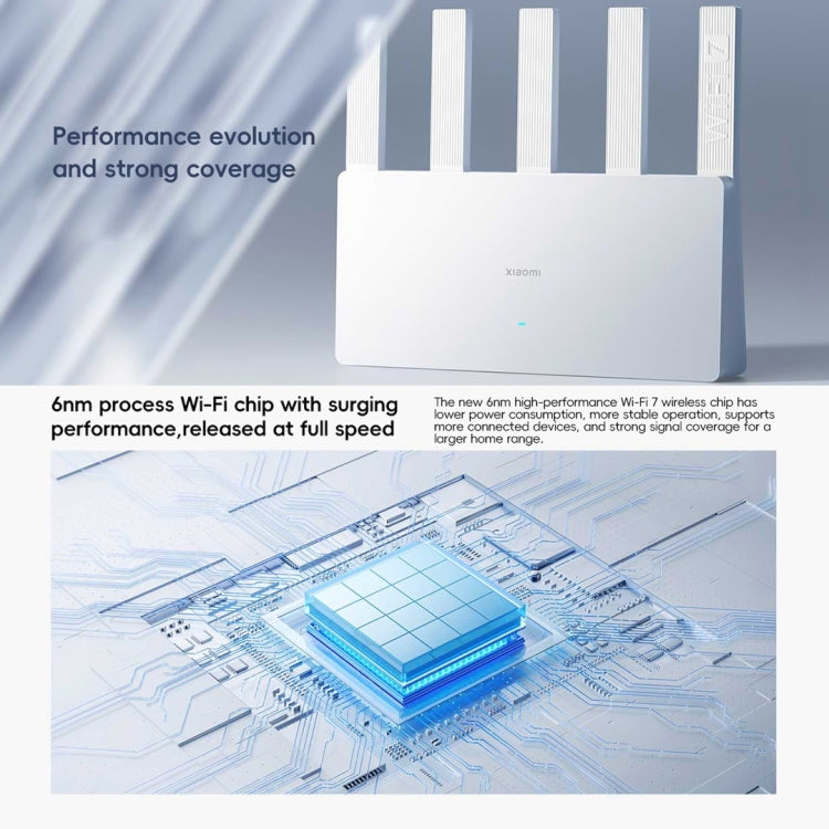راوتر شاومي BE5000 واي فاي 7 MLO تردد 2.4GHz و5.0GHz ثنائي النطاق منفذ 2.5G ذاكرة 512MB مكرر، قابس أمريكي، BE5000